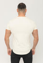 Basic Muscle Fit T-Shirt Cream - Curved Hem - Don Milyon