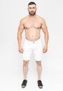 Men's White Skinny Fit Stretch Denim Jeans Shorts