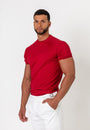 Knit Silk T-Shirt Burgundy - Tailored Slim Fit - Don Milyon