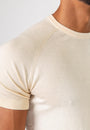 Knit Silk T-Shirt Cream - Tailored Slim Fit - Don Milyon