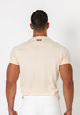 Knit Silk T-Shirt Cream - Tailored Slim Fit - Don Milyon