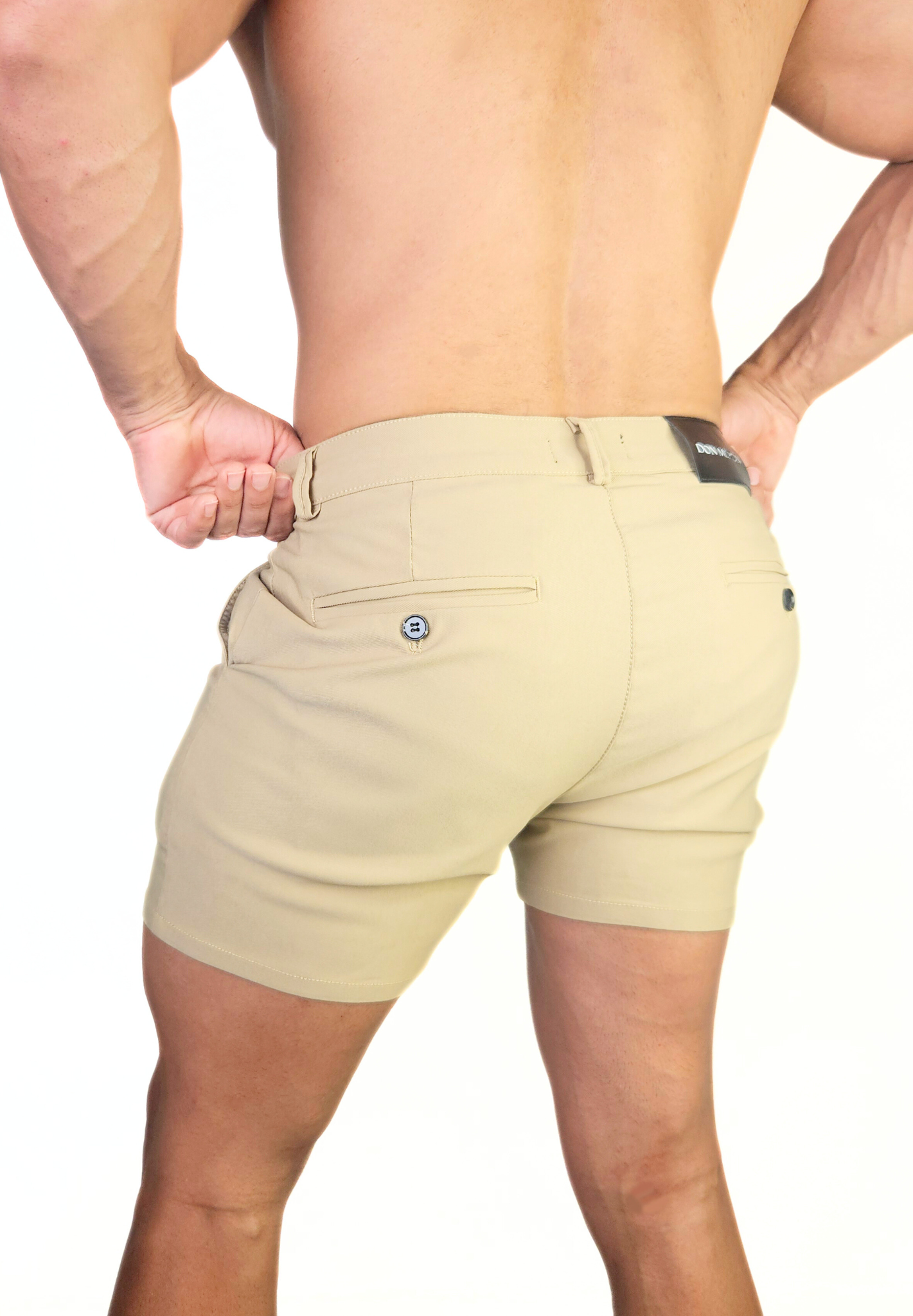 Chino 5" Length Shorts Stone Beige - Slim Stretch Fit - Don Milyon
