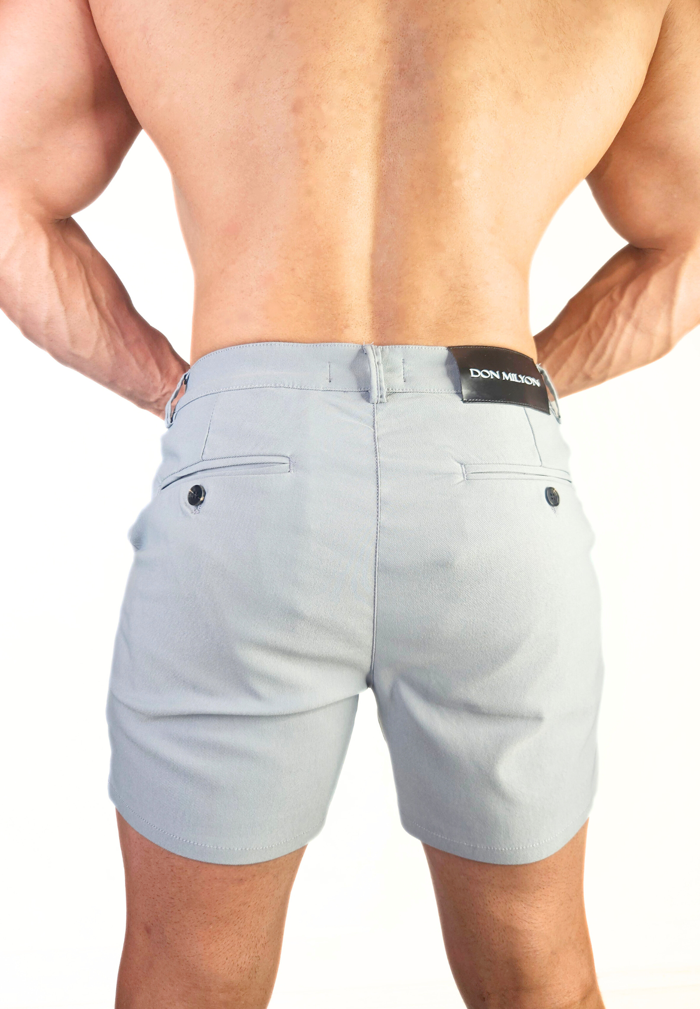 Chino 5" Length Shorts Stone - Slim Stretch Fit - Don Milyon