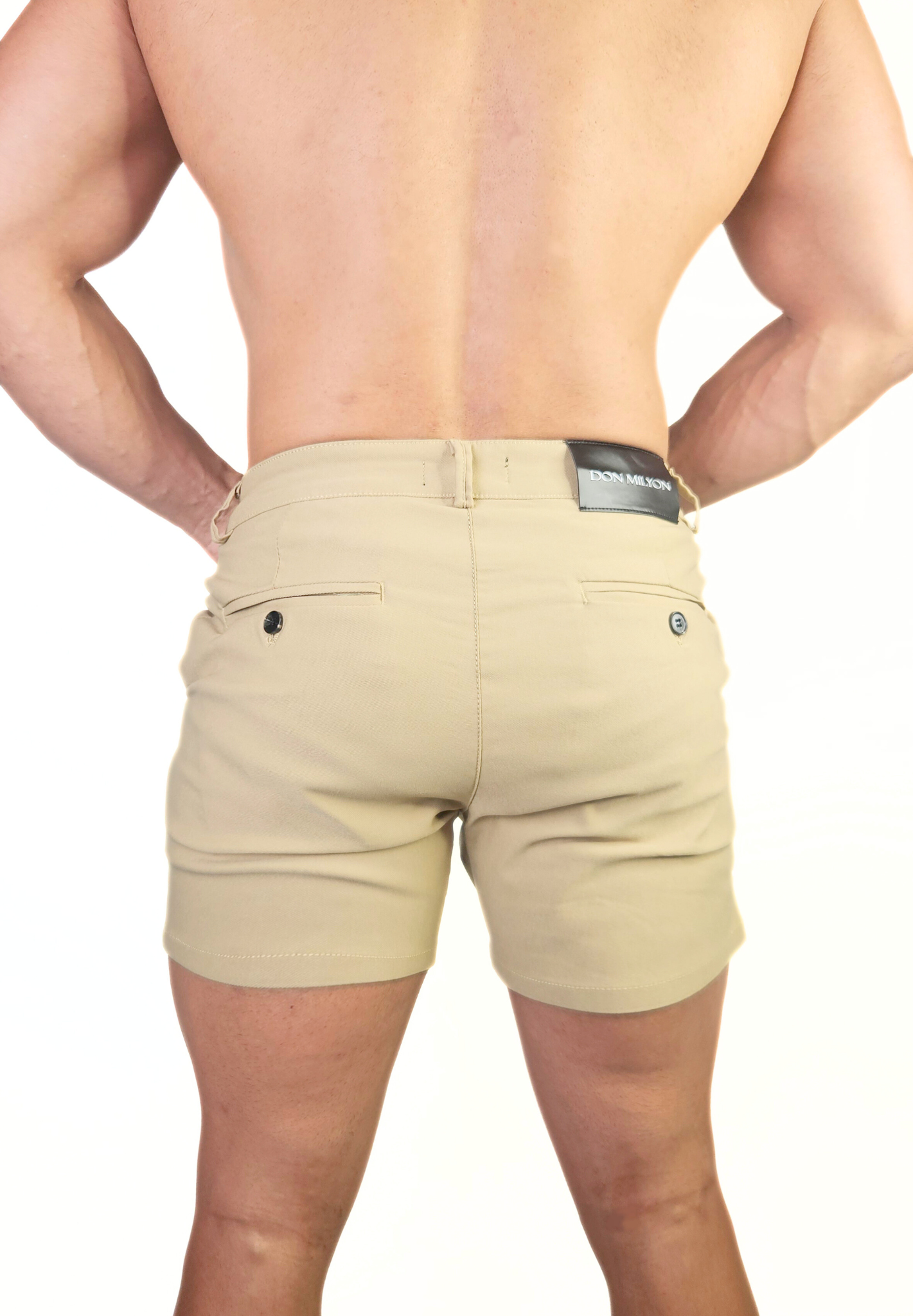 Chino 5" Length Shorts Stone Beige - Slim Stretch Fit - Don Milyon