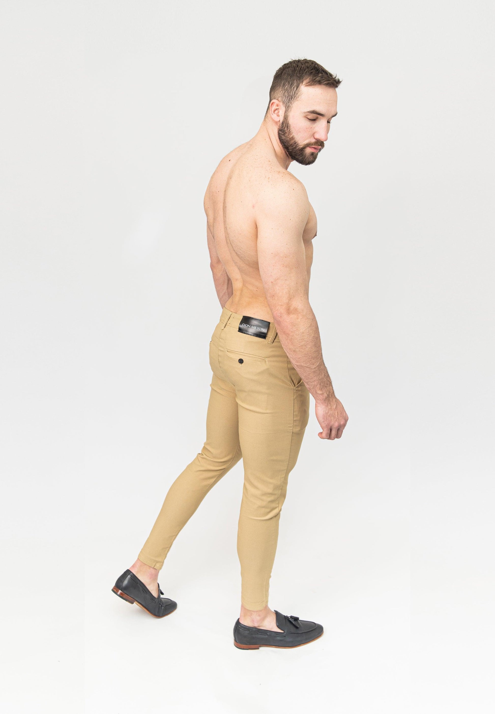 Dress Suit Pants Beige - Ultra Slim Stretch Fit - Don Milyon