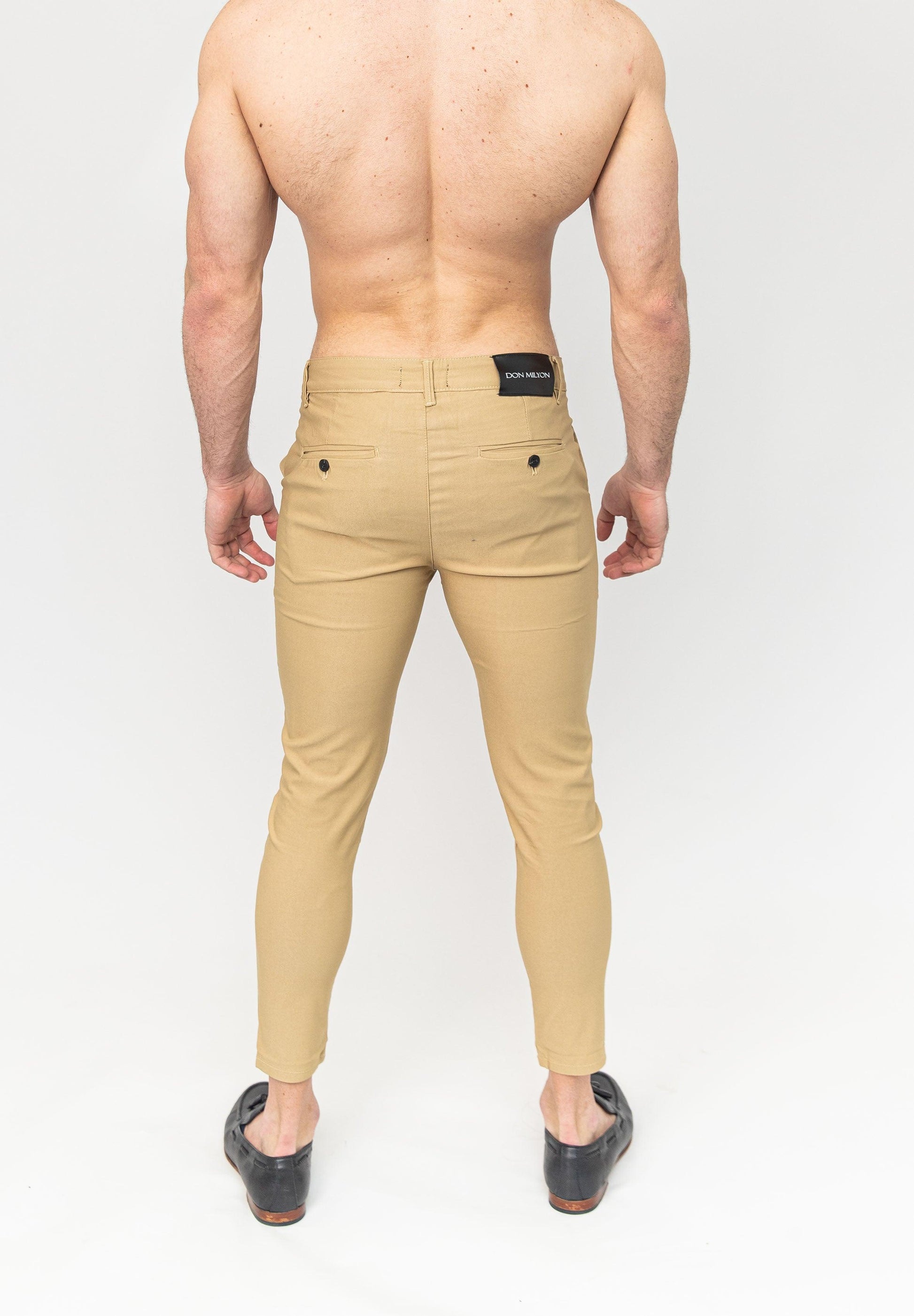 Dress Suit Pants Beige - Ultra Slim Stretch Fit - Don Milyon