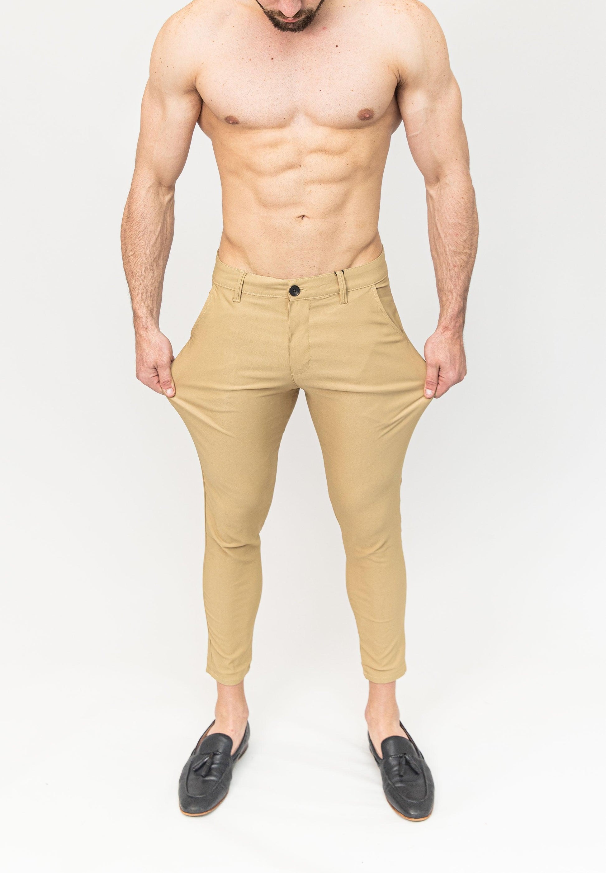 Dress Suit Pants Beige - Ultra Slim Stretch Fit - Don Milyon