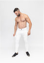 Men's White Basic Skinny Fit Stretch Denim Jeans Pants